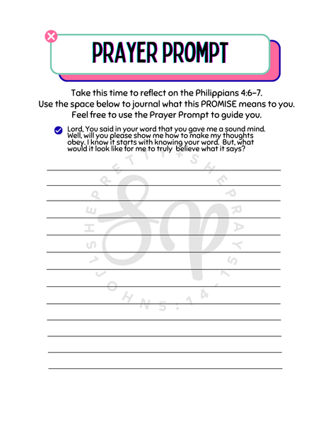 📔She Pretty + She Pray: Prayers & Promises Journal - with Prompts📝