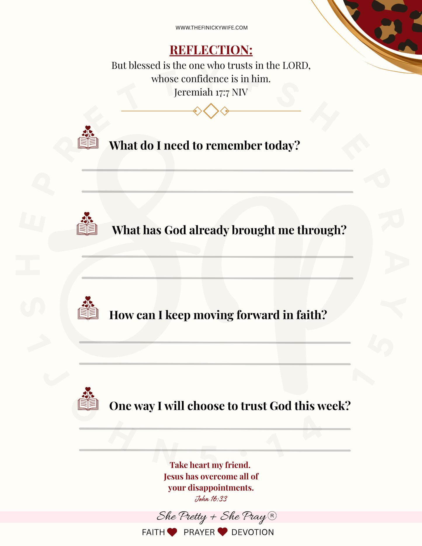 When I feel discouraged | Bible Study Printable