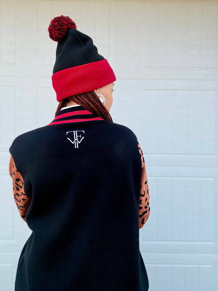 (PRE-ORDER) She Pretty+She Pray®️Varsity Cardigan-Ships December 2025