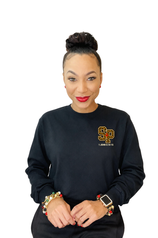 PREORDER October 1-9: Black She Pretty + She Pray®️ Kingdom Collegiate Sweatshirt *Estimated Shipping: Late October