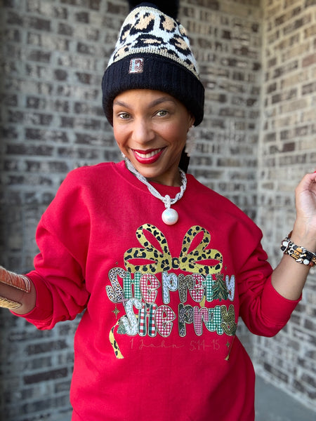 ♥️Pre-Order Red She Pretty+She Pray®️Holiday Sweatshirt (Dec 2nd last day to order-Ships in Dec)