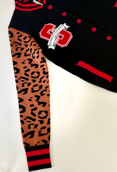 (PRE-ORDER) She Pretty+She Pray®️Varsity Cardigan-Ships December 2025