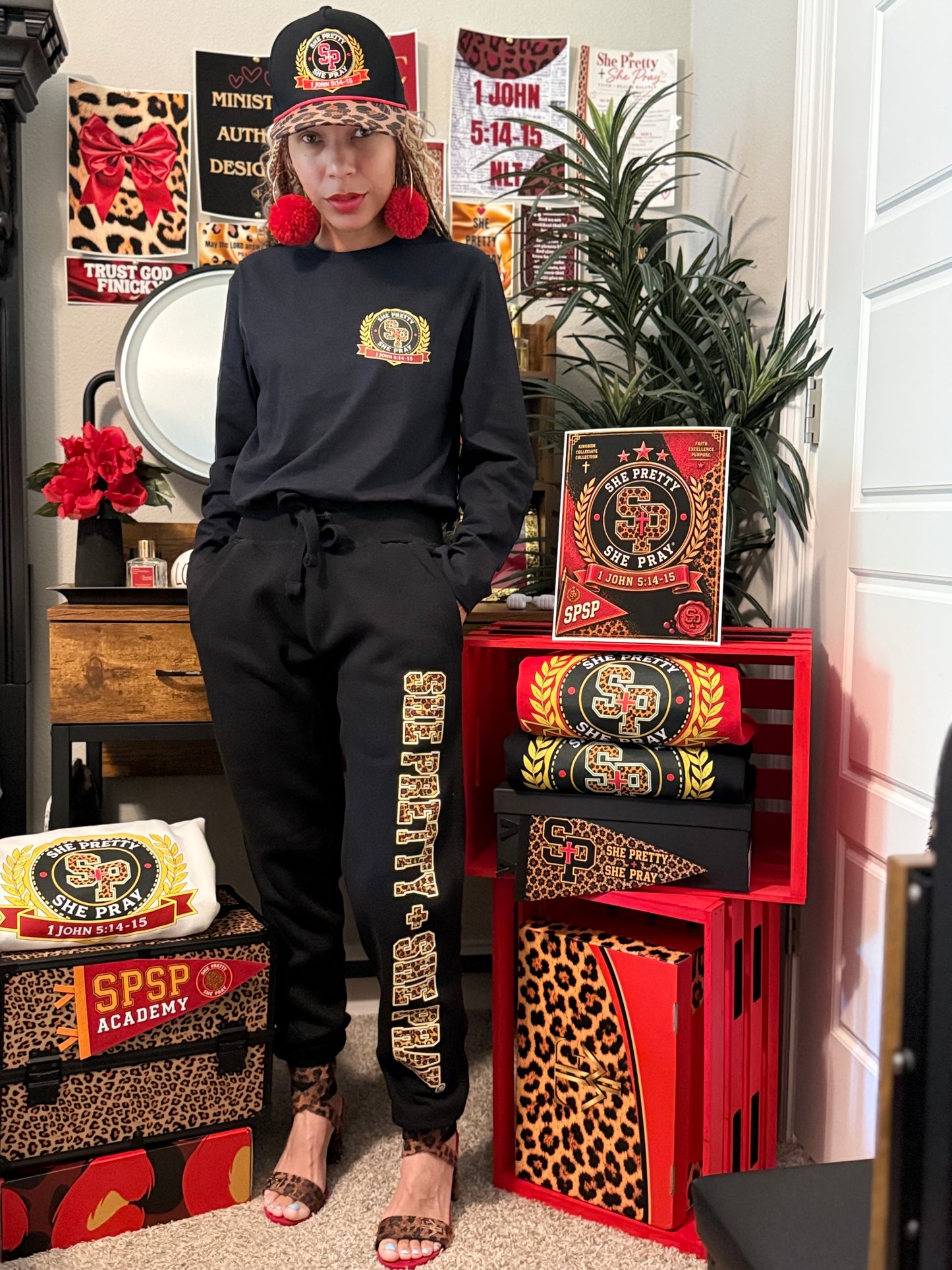 Preorder: Black She Pretty + She Pray®️ Kingdom Collegiate Joggers *Estimated Shipping: Late September*