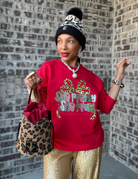 ♥️Pre-Order Red She Pretty+She Pray®️Holiday Sweatshirt (Dec 2nd last day to order-Ships in Dec)