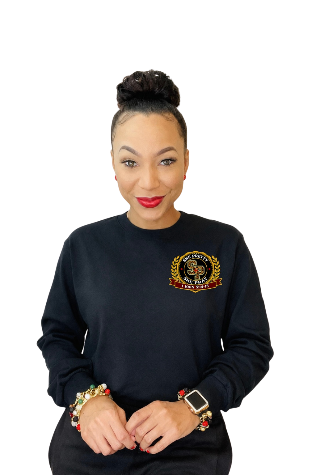 PREORDER September 2-10: Black She Pretty + She Pray®️ Kingdom Collegiate Long Sleeve T-Shirt *Estimated Shipping: Late September*