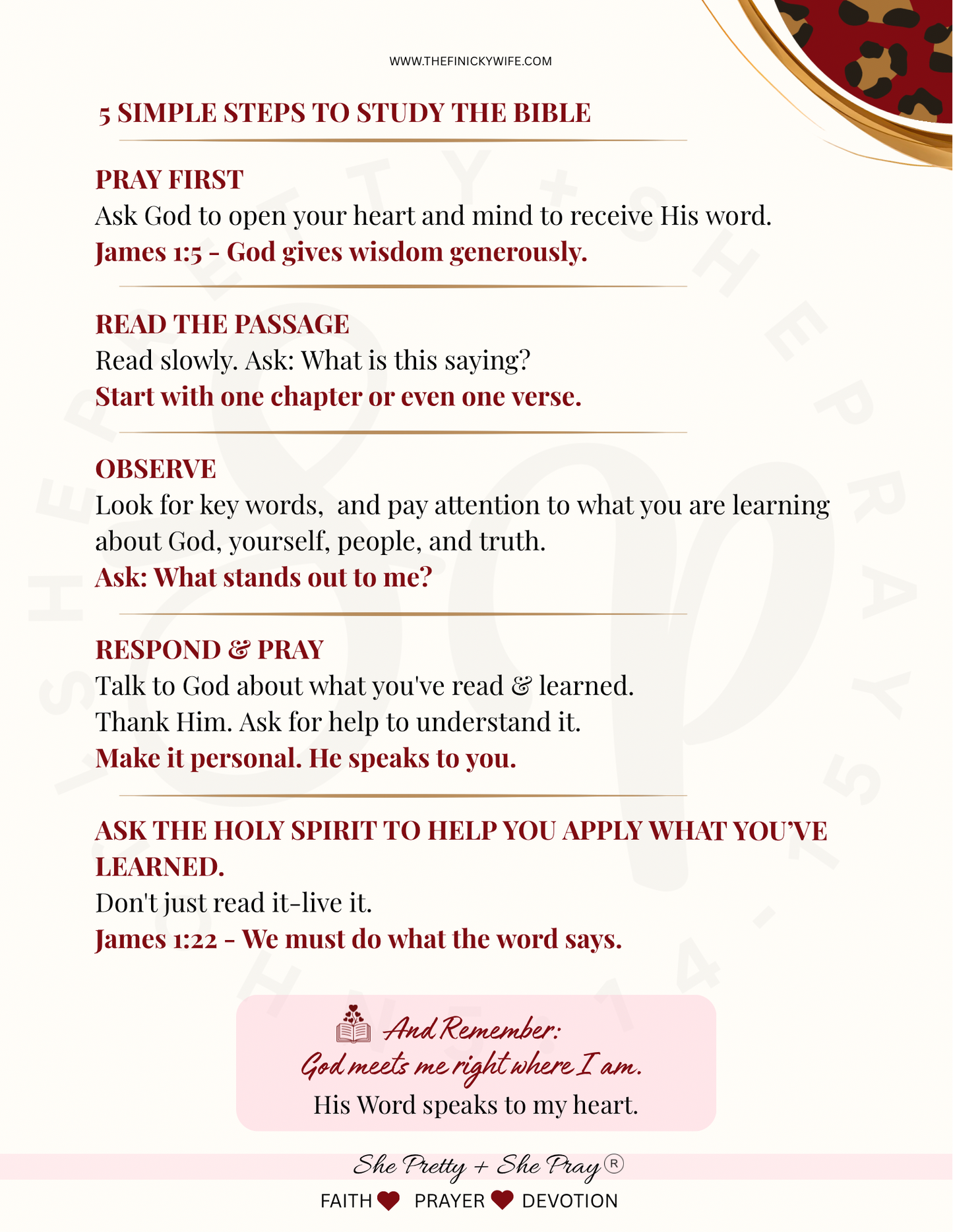 FREE: How Do I Study the Bible? | Bible Study Printable