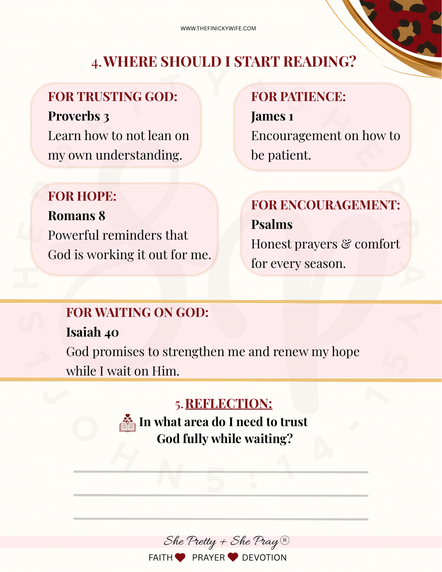 Waiting on God | Bible Study Printable