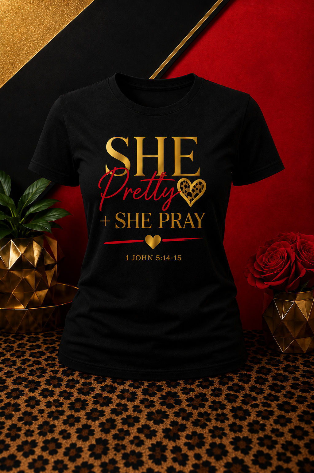 She Pretty + She Pray®️ Leopard Heart (Pre-Order Only May 29-June 5)