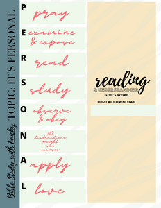 Reading & Understanding God's Word: Series, "It's PERSONAL" *DIGITAL DOWNLOAD