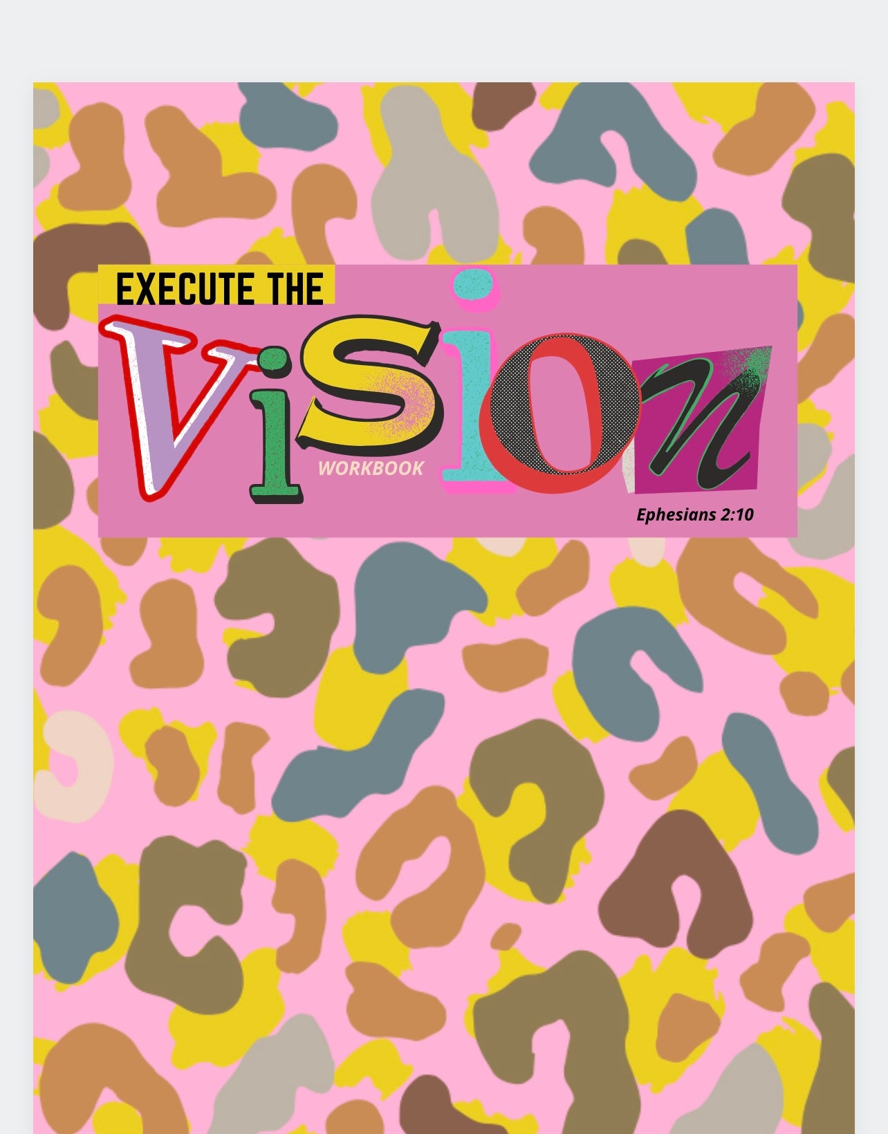 Execute The VISION Workbook *HARD COPY VERSION 24 pages* DIGITAL DOWNLOAD OPTION AVAILABLE