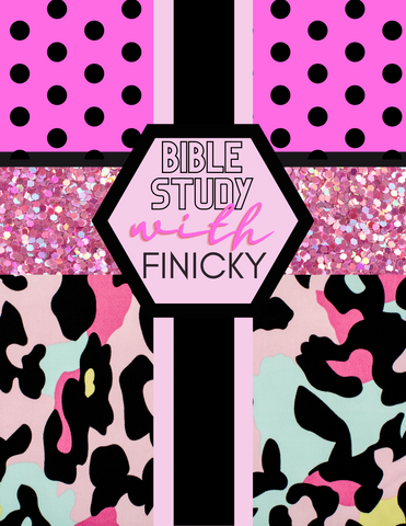 🎀PinkGlitter&Leopard Bible Study with Finicky Notebook