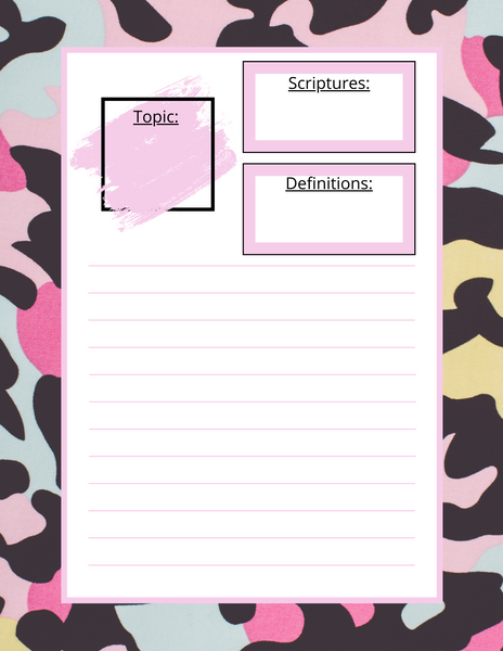 🎀PinkGlitter&Leopard Bible Study with Finicky Notebook