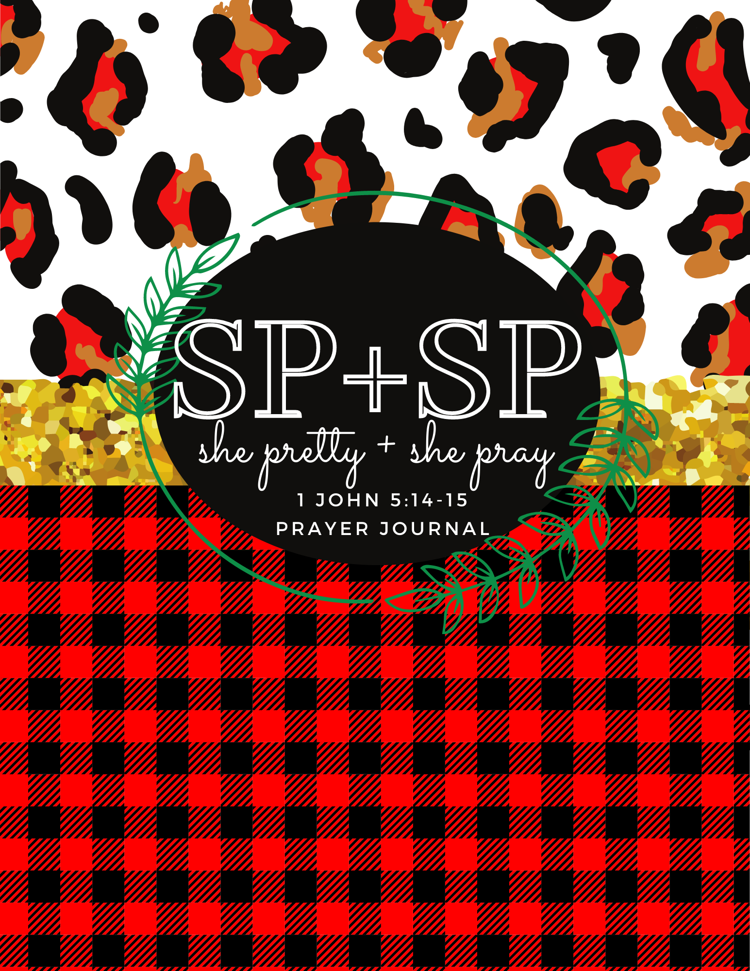 She Pretty + She Pray Leopard & Buffalo Plaid Prayer Journal