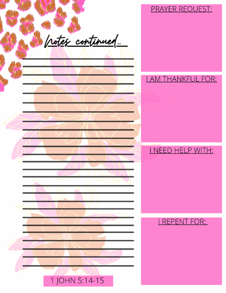 🌺Floral&Leopard Bible Study with Finicky Notebook