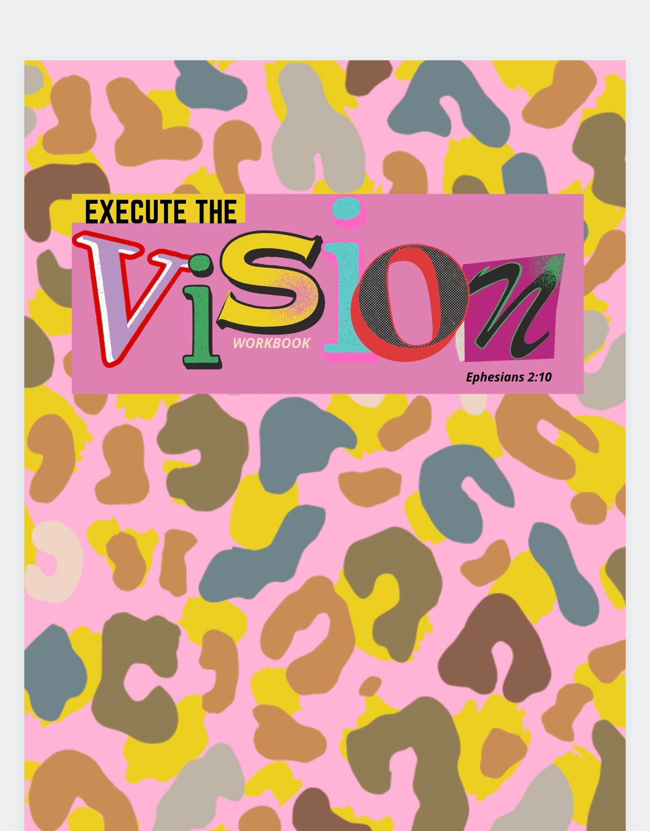 Execute The Vision Workbook *DIGITAL DOWNLOAD VERSION 26pages* HARD COPY AVAILABLE