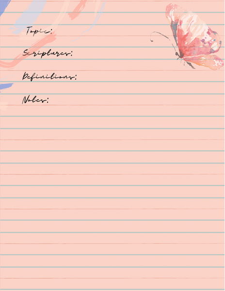 🦋Pastel Butterfly Bible Study with Finicky Notebook