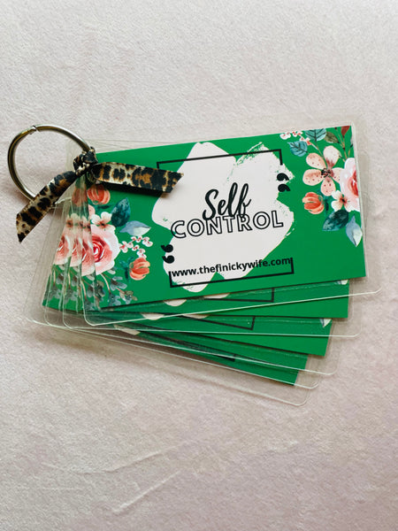💚5 Self Control Scripture Cards